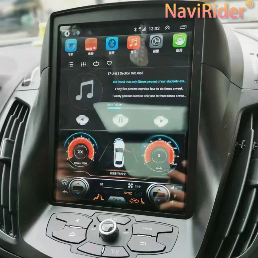 10.4inch Android 15 Car Radio Navirider Automatic Qled Screen For Ford Kuga Cmax C-max Esc