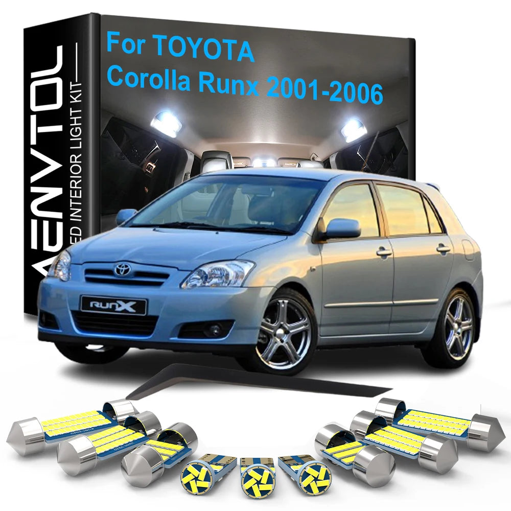 8-Piece LED Interior Light Kit for Toyota Corolla Runx - Canbus Error-Free Bulbs | AUTOKITSHOP