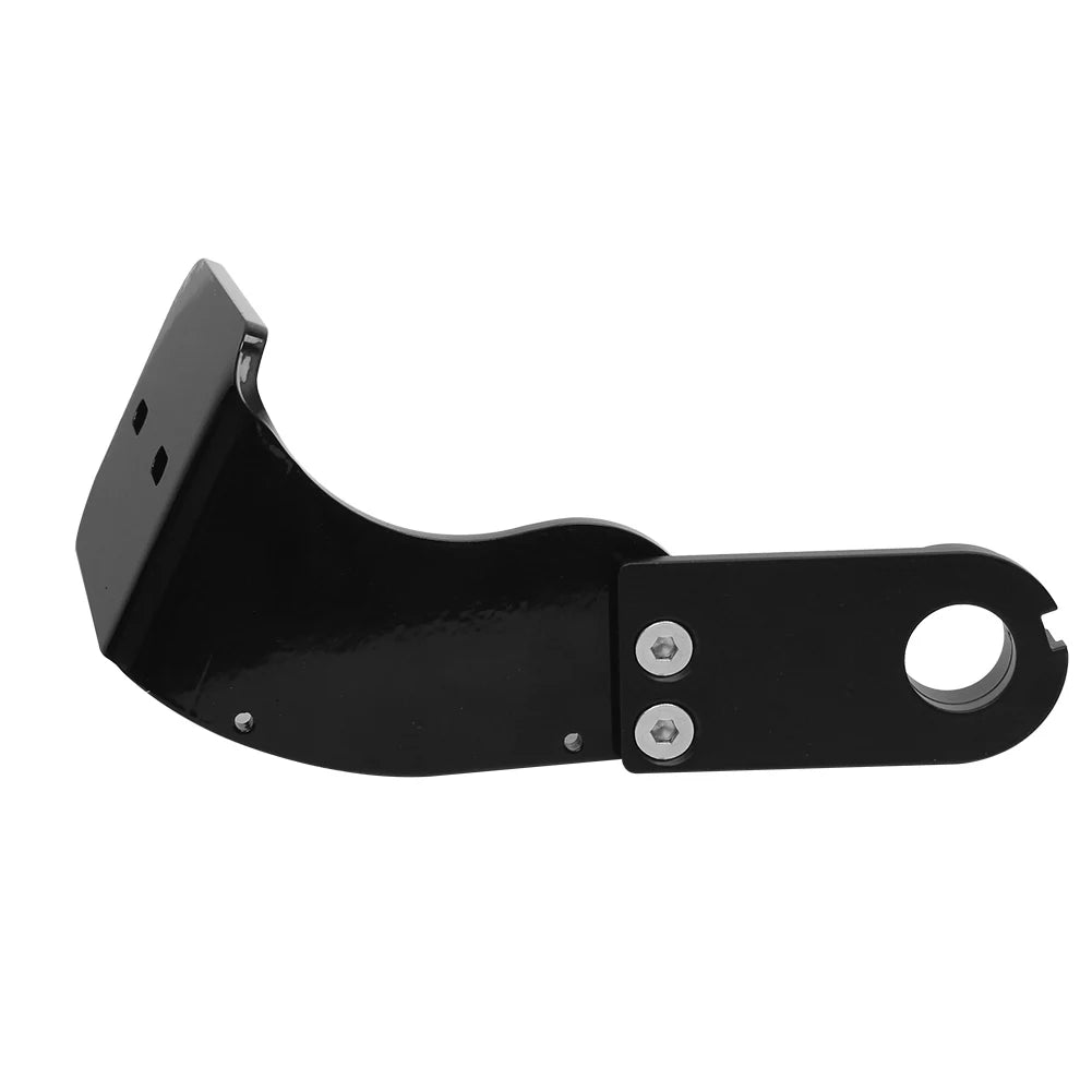 Black Modified Side Mount License Plate Bracket Holder for Harley Softail Fat Boy Breakout Dyna  - Automotive LED Light