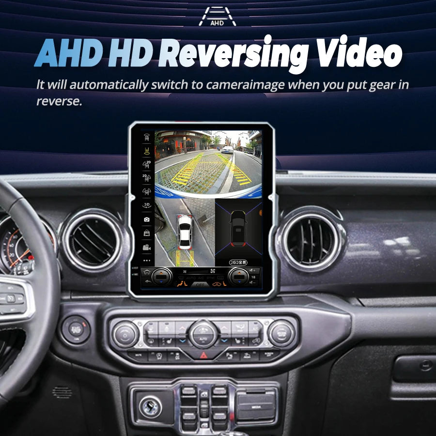 For Jeep Wrangler JL 2018-2023 Car Radio Carplay Audio GPS Navigation Media Video Player T