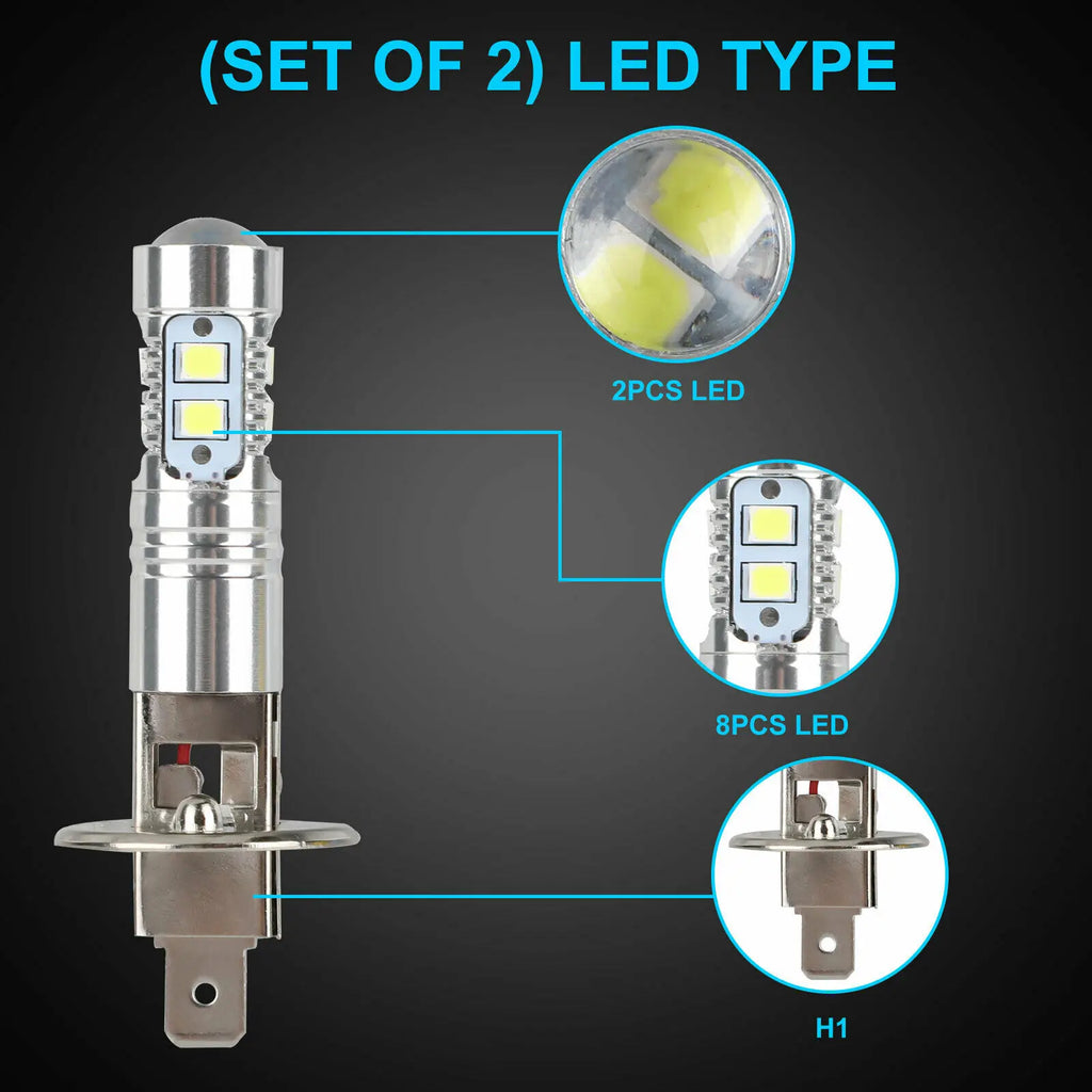 H1 H3 Led Bulb Super Bright 16000LM 880 881 Led Lights Car Fog Light Auto Driving Running