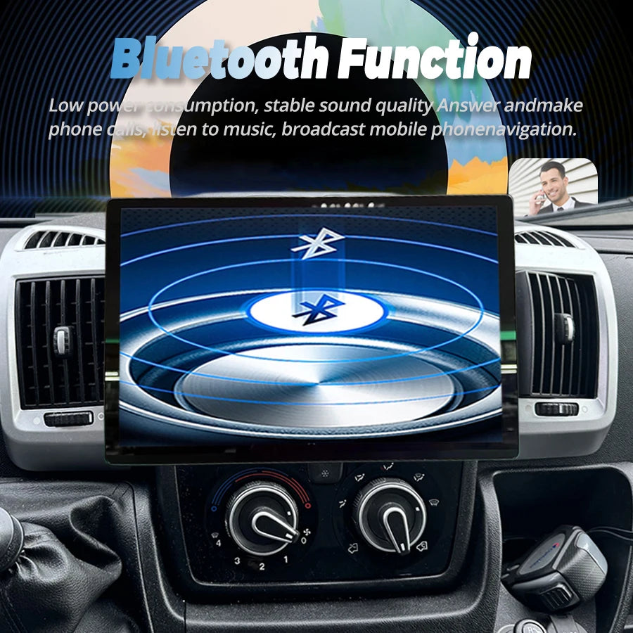 13.3Inch 2K Screen Android Car Multimedia Video Player For Fiat Ducato Peugeot Boxer Citro
