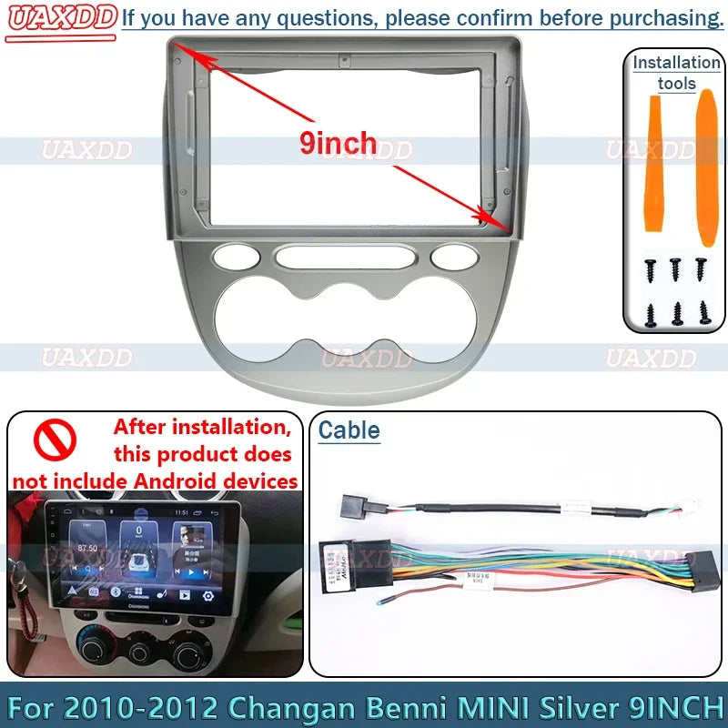FOR 2010-2012 CHANA Changan Benni MINI 9INCH Radio Android Stereo Frame Panel CD Dashboard