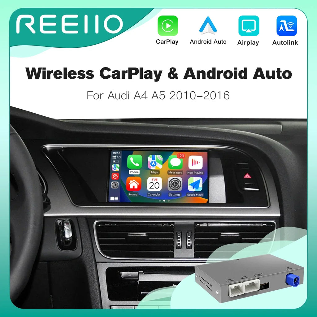 For Audi A4 B8 A5 Q5 2009-2016 MMI 3G Version Wireless CarPlay Android Auto Interface Adap