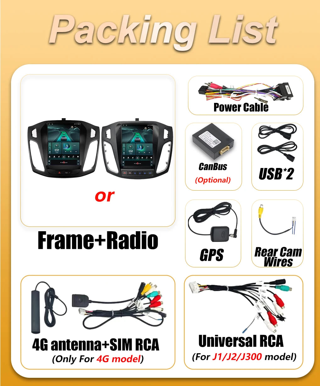 Android 16 Auto Car Radio For Ford Focus 3 Mk 3 2011 2012 - 2019 Wireless Carplay Video Pl | AUTOKITSHOP