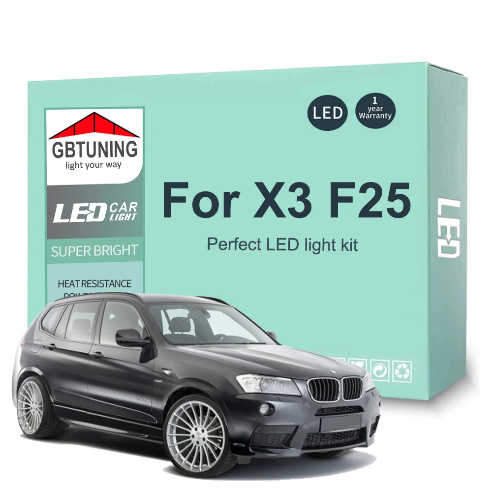 22-Piece LED Interior Light Kit for BMW X3 F25 - Canbus Error-Free Bulbs | AUTOKITSHOP