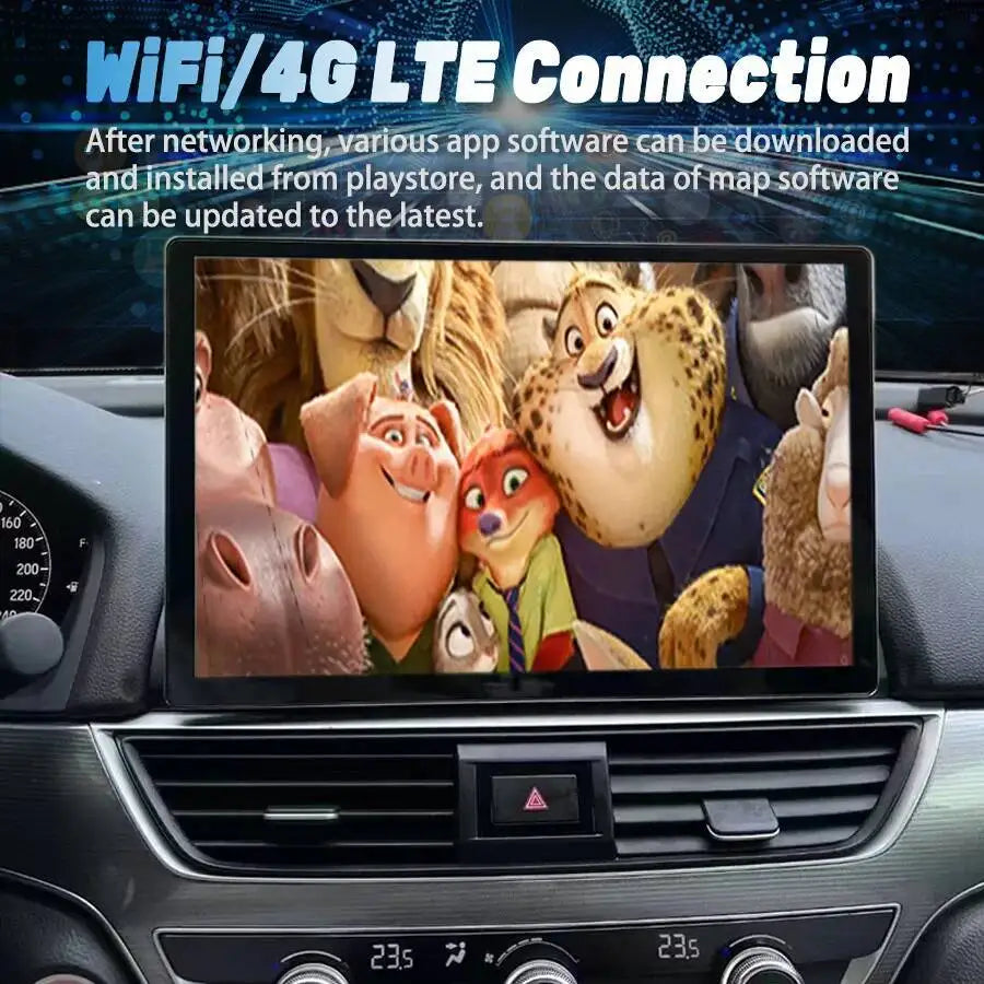 13.3'' Android 2K Screen For Honda Accord 2018 2019 2020 Stereo GPS Car Multimedia Video P