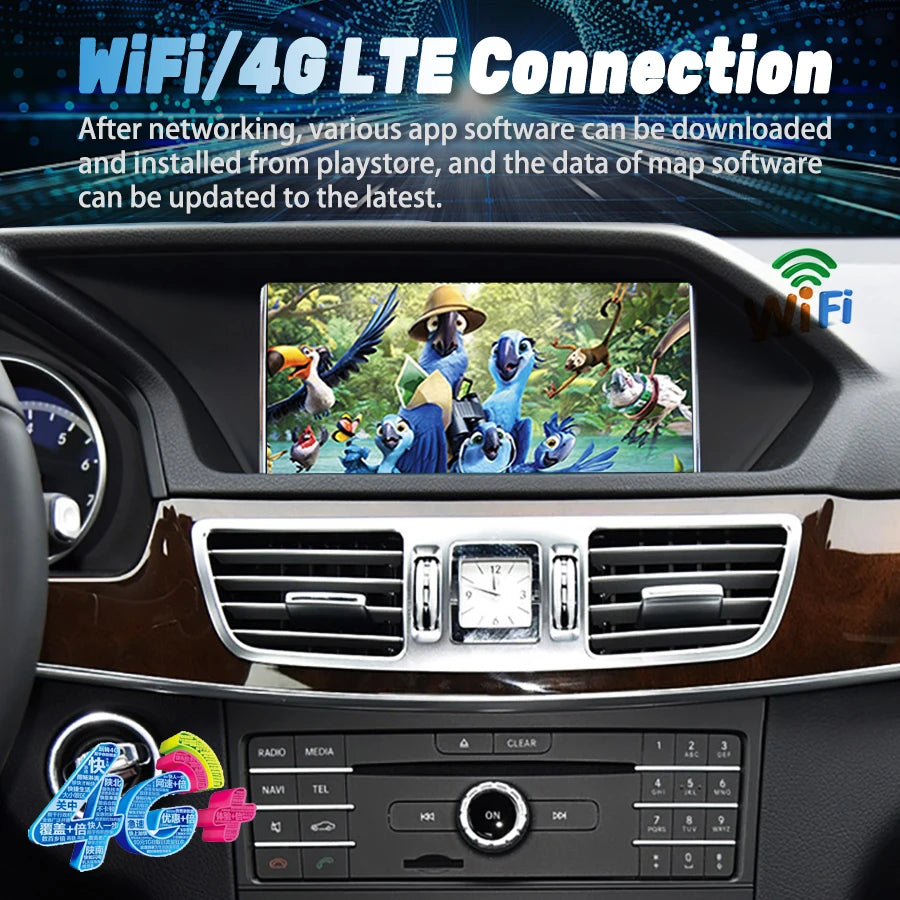 DSP BT Navi AHD Screen For Mercedes BENZ E Class W212 E200 E230 E260 E300 S212 W207 2015 C