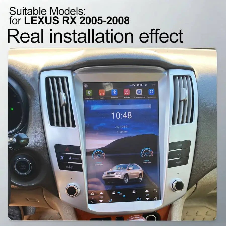 8+128G Android 15 IPS Screen Car Radio GPS Navigation Player For Lexus RX300 RX330 RX350 R