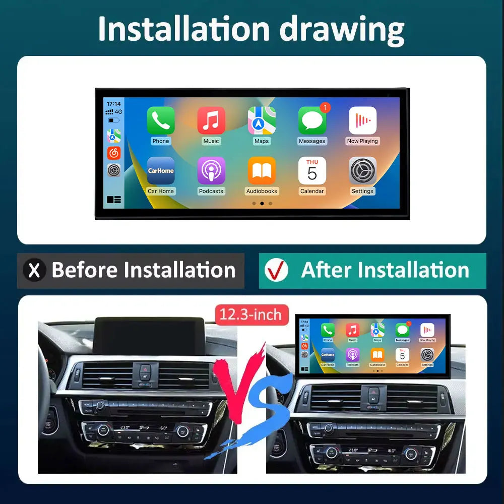 12.3'' Car Multimedia Video Player for BMW serie 3/4 F30 F31 F32 F33 F34 F36 2013 - 2019 N