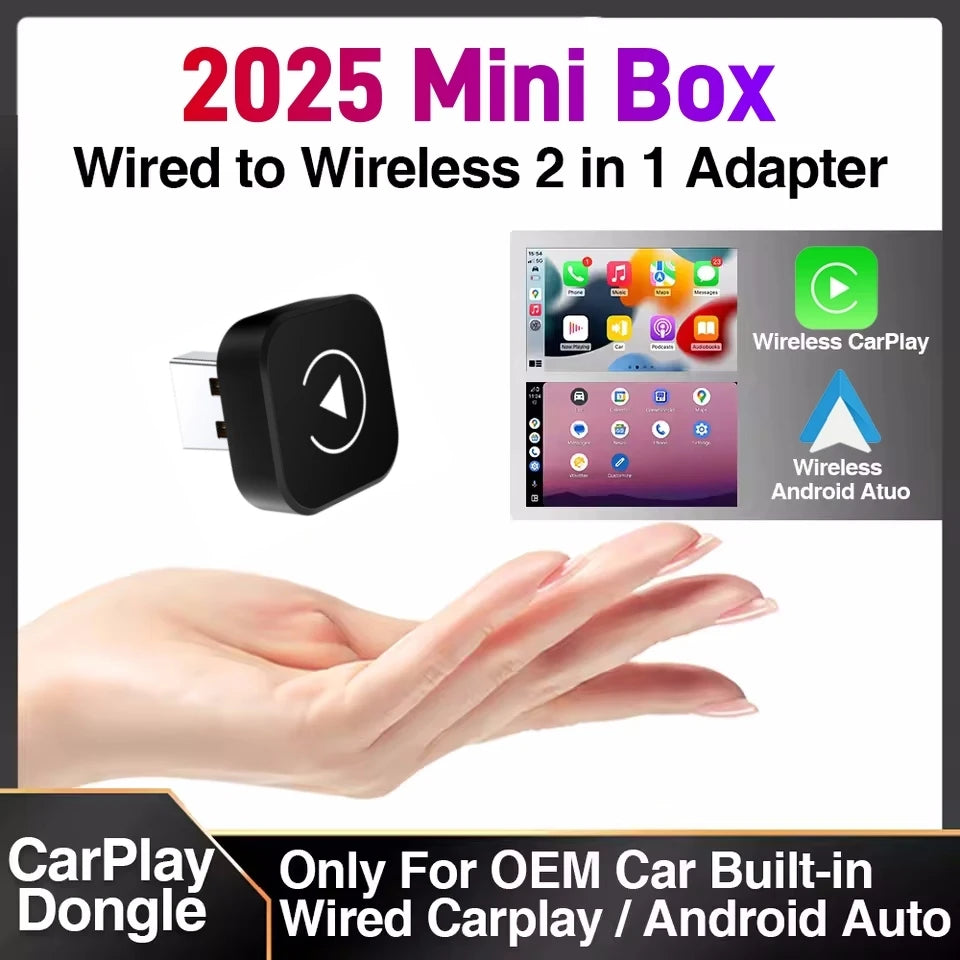 2in1 Wireless CarPlay Dongle Wireless Android Auto Adapter AI Smart Box Car Intelligent Sy | AUTOKITSHOP