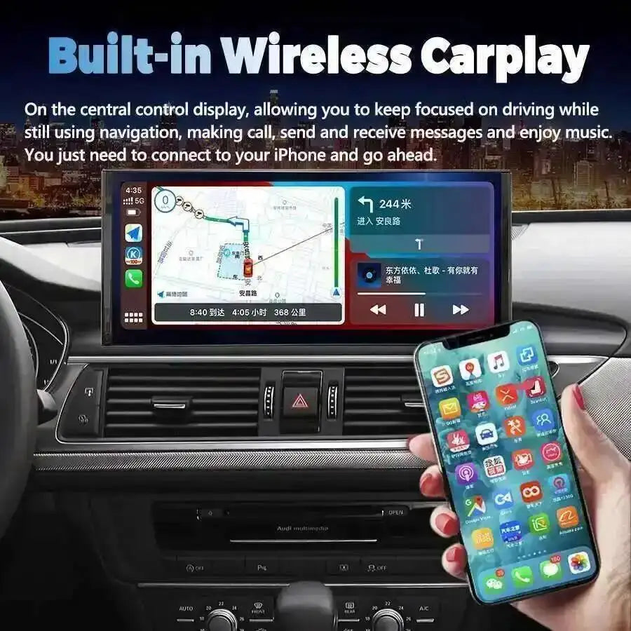Android 15 Car Video Player 12.3 inch Touch screen For Audi A6L A7 2009-2015 Wireless CarP | AUTOKITSHOP