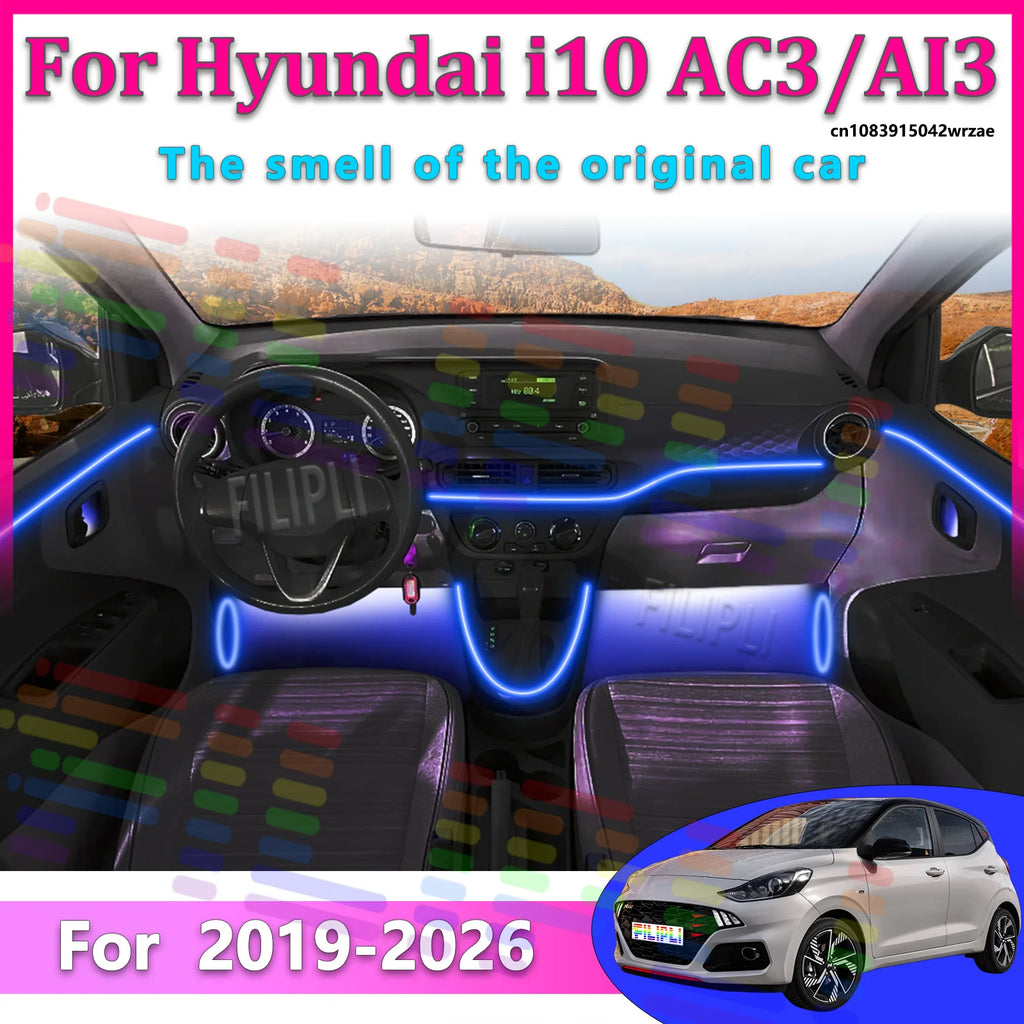 64 RGB - Neon Strip - for Hyundai AC3 AI3 - App Control - Car Interior Lighting | AUTOKITSHOP