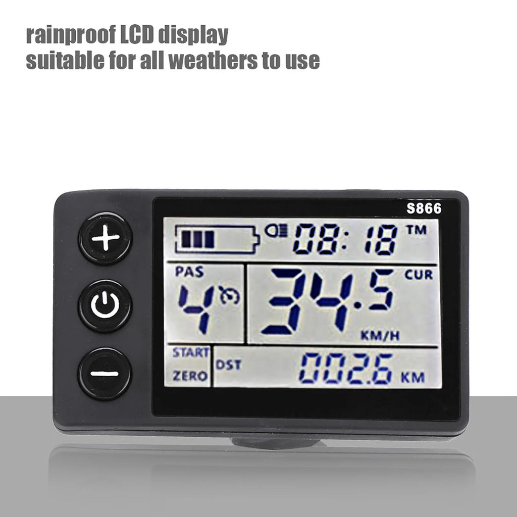 Electric Bike Controller 24V‑48V 13A Brushless Controller with LCD Display Panel E-scooter Meter - Automotive LED Light