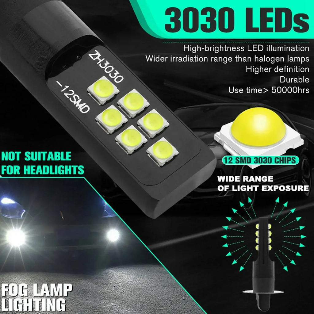 H3 Led Headlight H11 H8 H9 H10 H1 H7 H4 Car Fog Light Bulbs 9005 HB3 9006 Auto DRL Lamps H