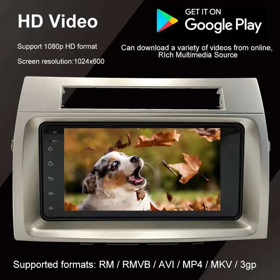 Car Multimedia Video Player Android 14 Autoradio For Toyota Corolla Verso 2006-2008 Naviga