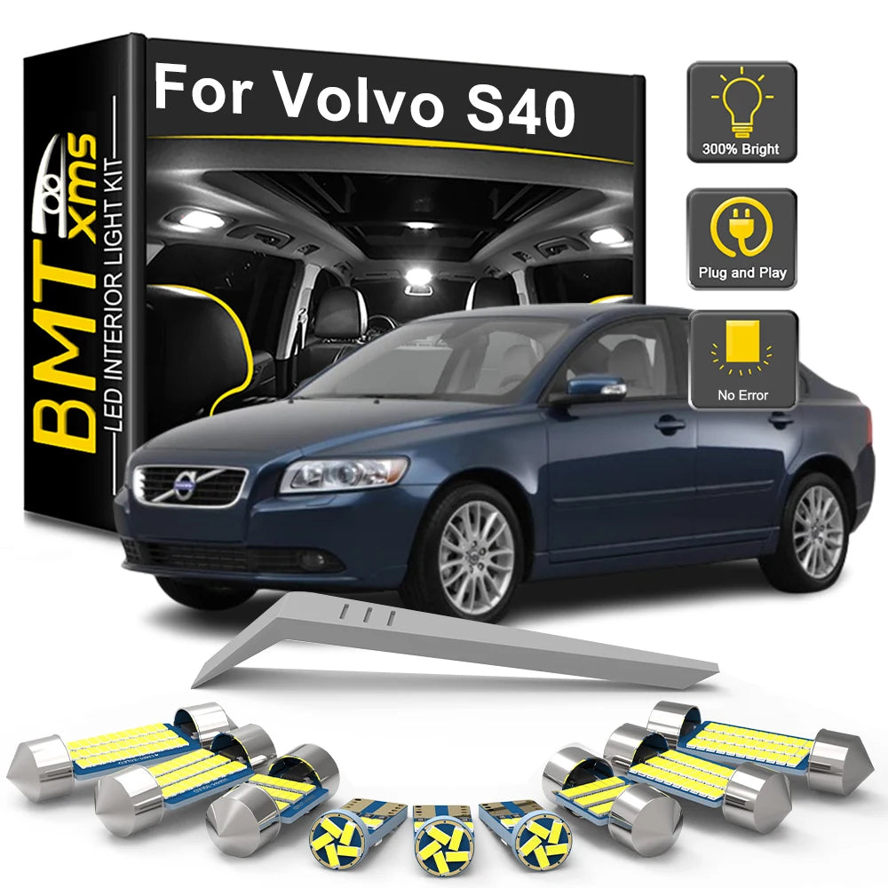 LED Interior Light Kit for Volvo S40 VS 544 Sedan 1996-2008 - Canbus Dome Map Door Trunk Bulbs | AUTOKITSHOP
