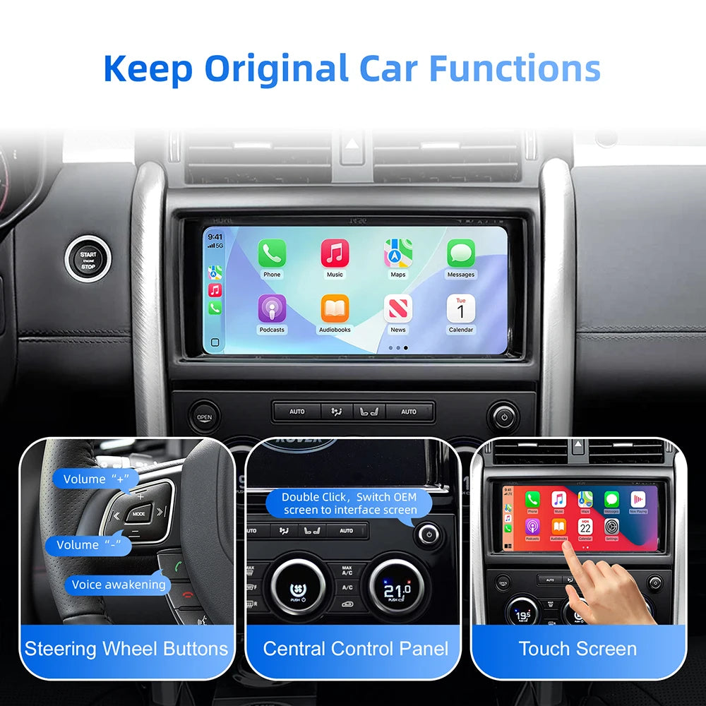 Wireless CarPlay Android Auto decoder box CarPlay Interface for 10.25 inches for Ranger Ro