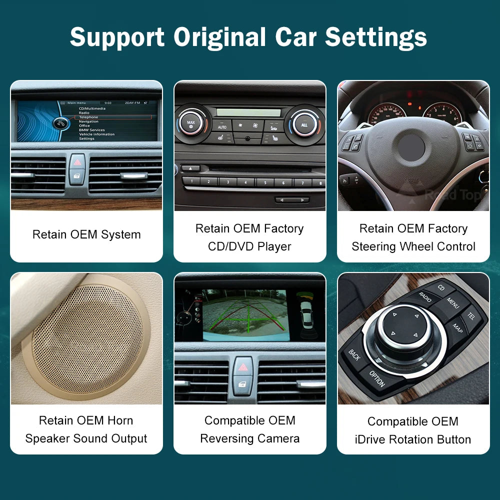 RoadTop 12.3'' Wireless Carplay Car Multimedia Touch Screen For BMW X1 E84 2009-2015 CIC I