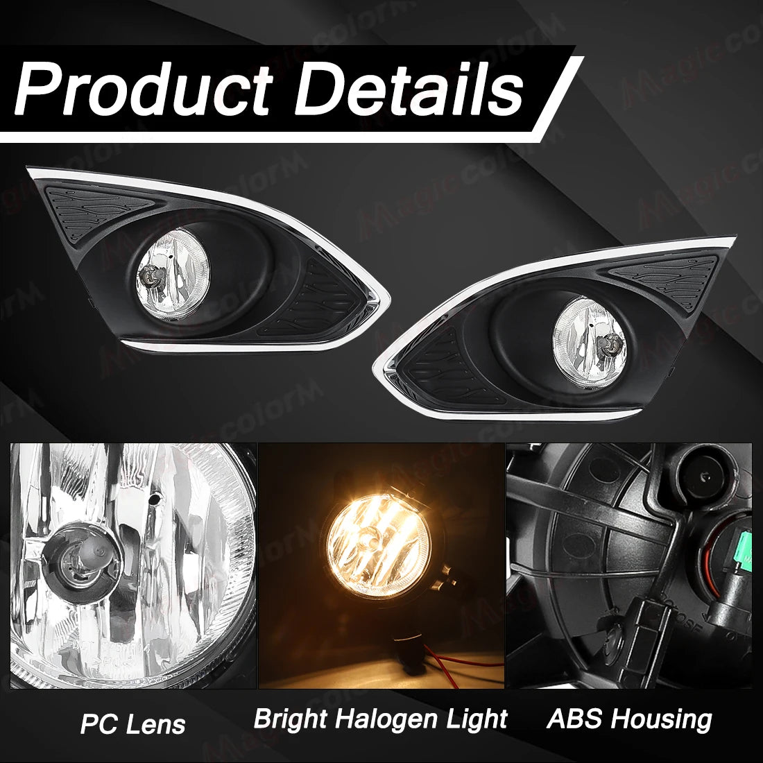 For Chevrolet Spark 2013-2015 Front Bumper Fog Lamp DRL Daytime Running Light Halogen Brig | AUTOKITSHOP