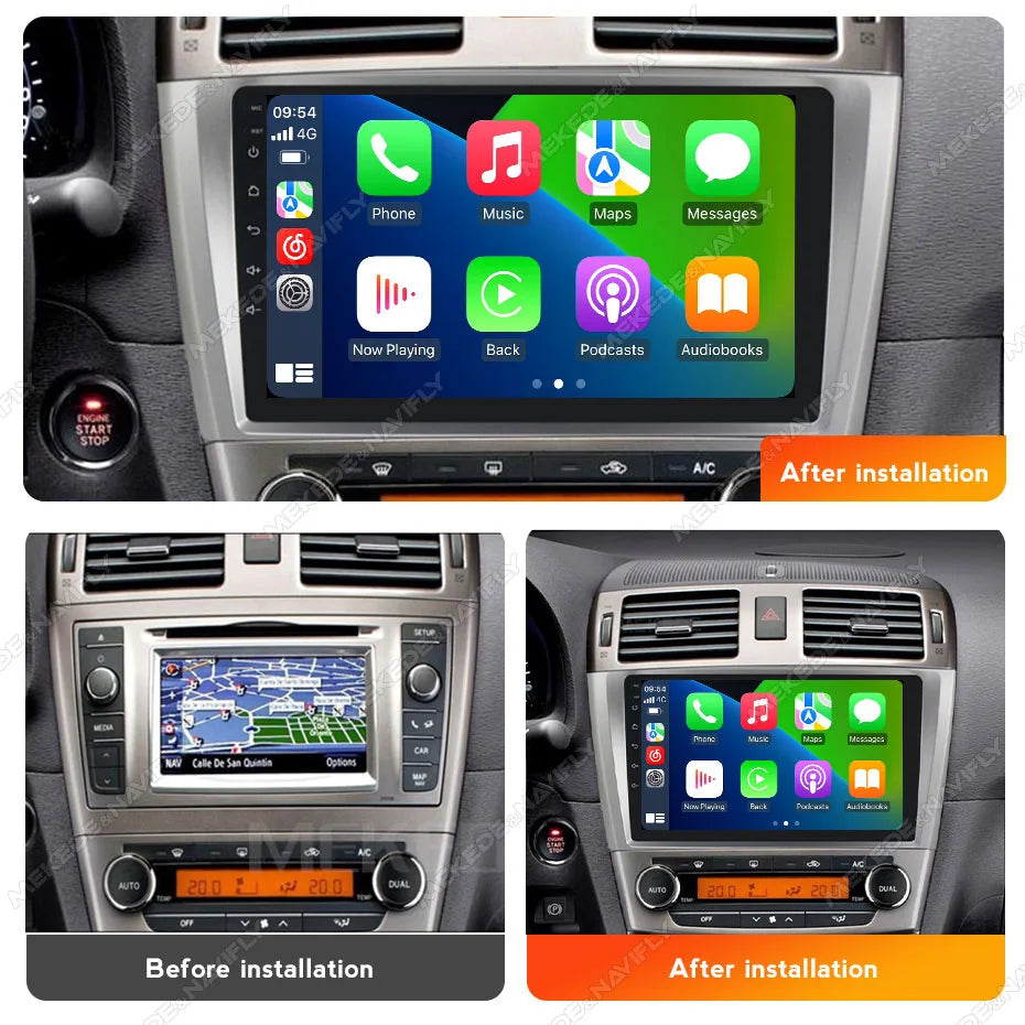 MEKEDE&NAVIFLY Android 14 Intelligent car audio system car radio For Toyota Avensis T27 20