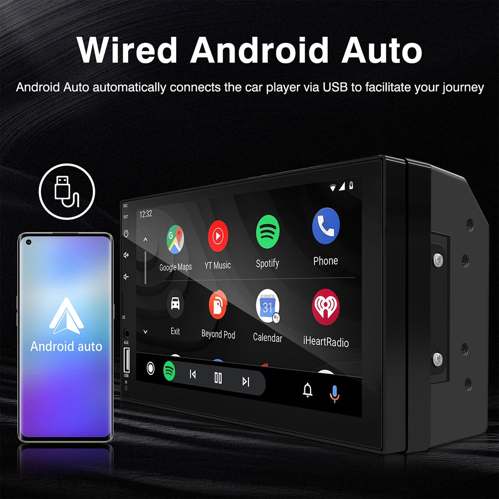 2din Car Radio 7inch Carplay Android Auto Multimedia MP5 Player Car Stereo Bluetooth USB T | AUTOKITSHOP