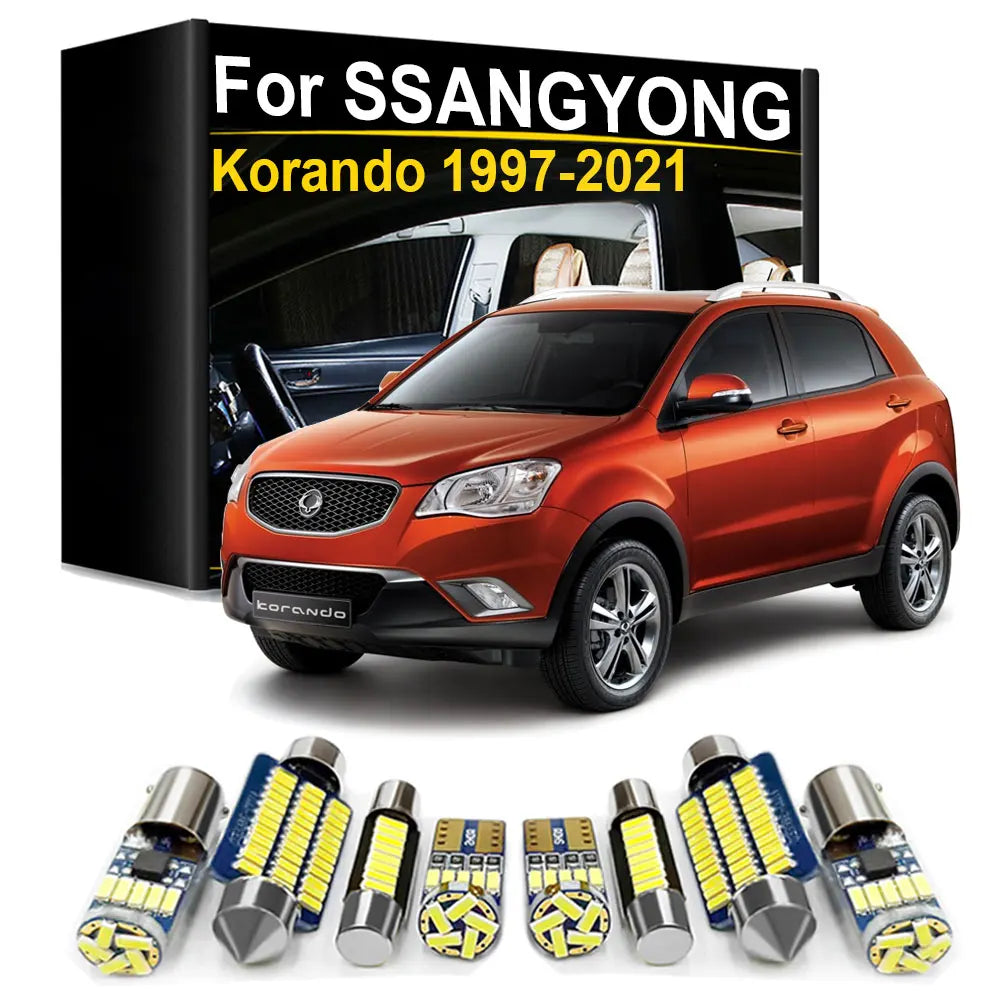 LED Interior Light Kit for Ssangyong Korando KJ C Sports 2001- 2011 - Canbus Dome Map Door Trunk Bulbs | AUTOKITSHOP