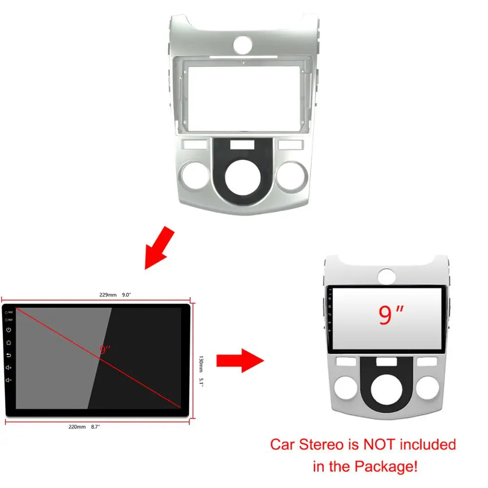 9 Inch Car Fascia For KIA FORTE 2010-2017 Manual Auto Air Conditioning Panel Dash Mount In | AUTOKITSHOP