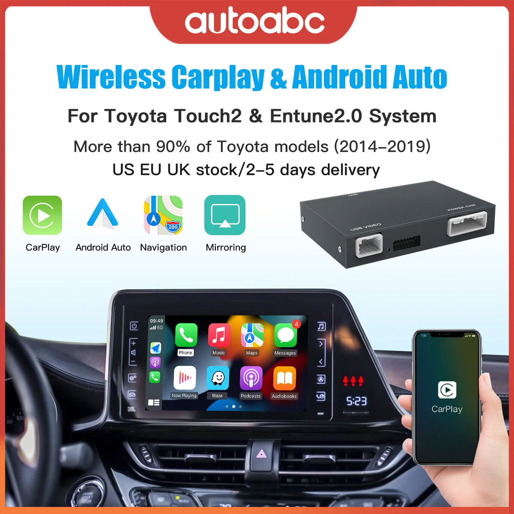 AUTOABC Wireless Carplay Android Auto for TOYOTA Touch2 Entune2.0 Highlander Tundra Sienna | AUTOKITSHOP
