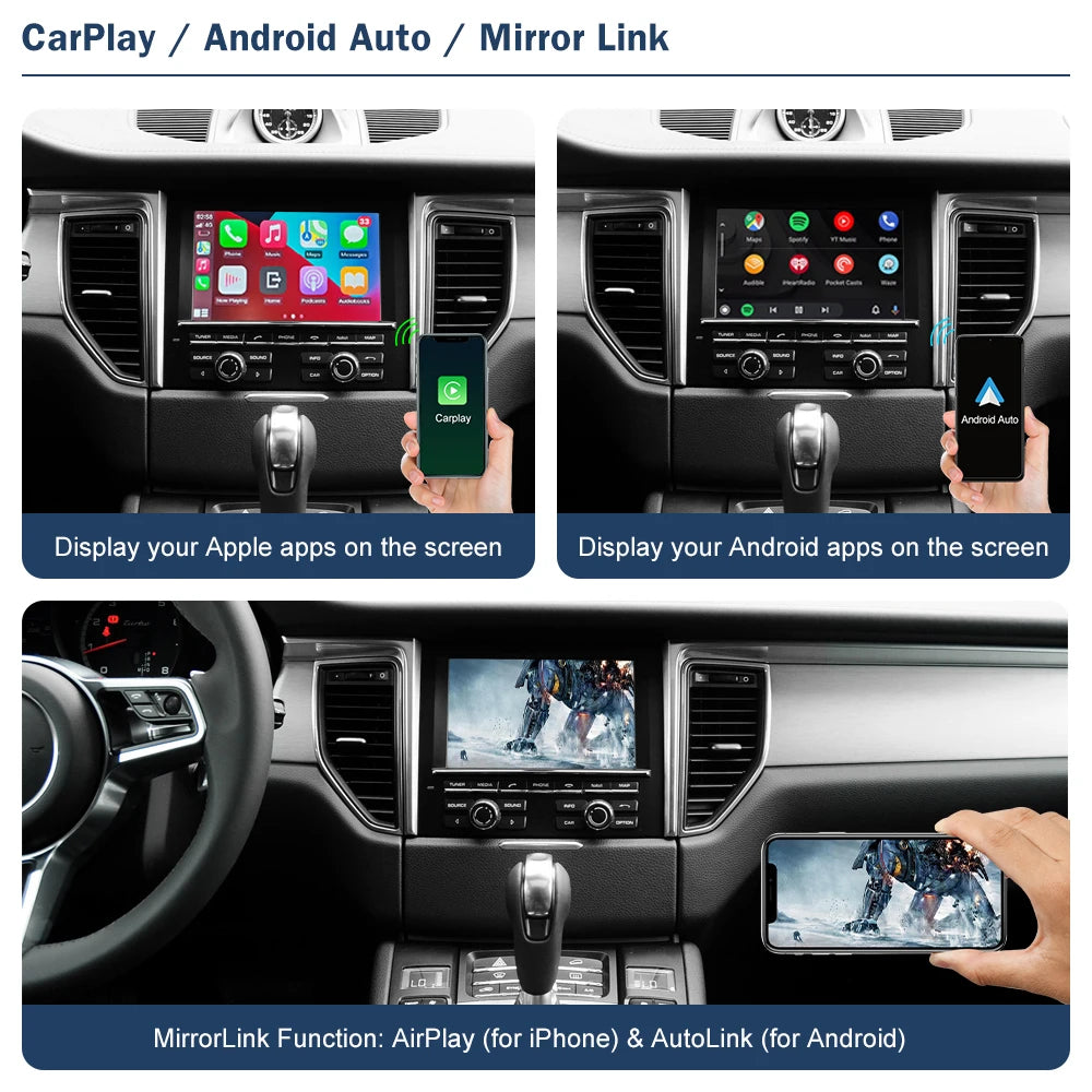 Road Top Wireless CarPlay for Porsche Macan Cayman Cayenne Panamera PCM3.1 Android Auto Mi | AUTOKITSHOP