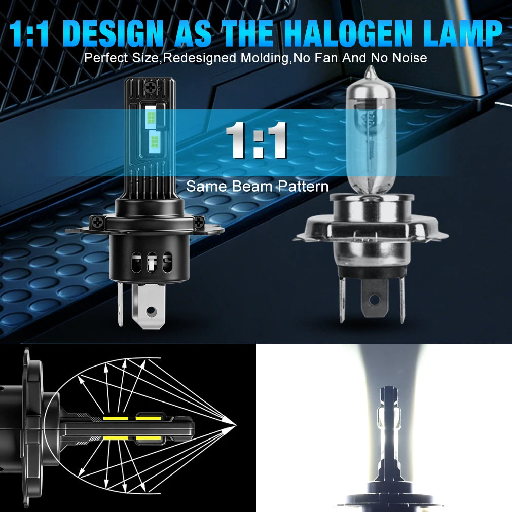XSTORM H4 LED Canbus 60000LM 100W Car Led Lights Bulbs H7 H11 LED Headlights Auto Turbo La