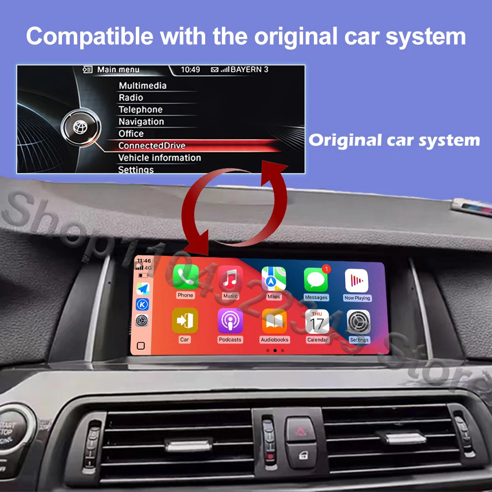 10.25'' Android 16 Wireless Carplay For BMW 5 Series F10 F11 2011-2017 CIC NBT Car Screen