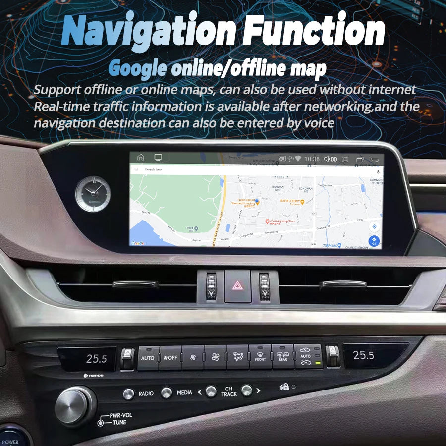 For Lexus ES Es350 ES250 ES300h 2021 2018 Android 14 12.3" Car Multimedia Video Player Wit | AUTOKITSHOP