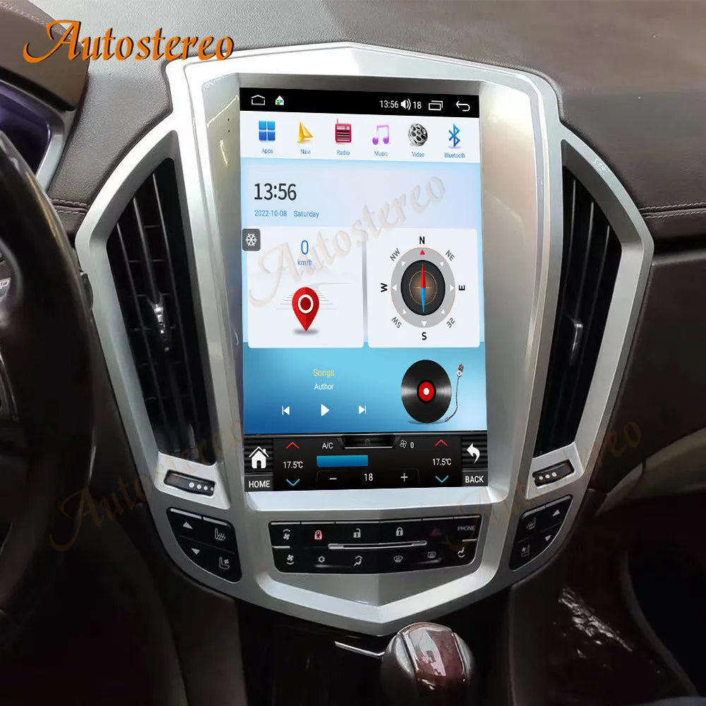 Android14 Carplay For Cadillac SRX 2008-2012 Tesla Screen Car GPS Navigation HeadUnit Mult