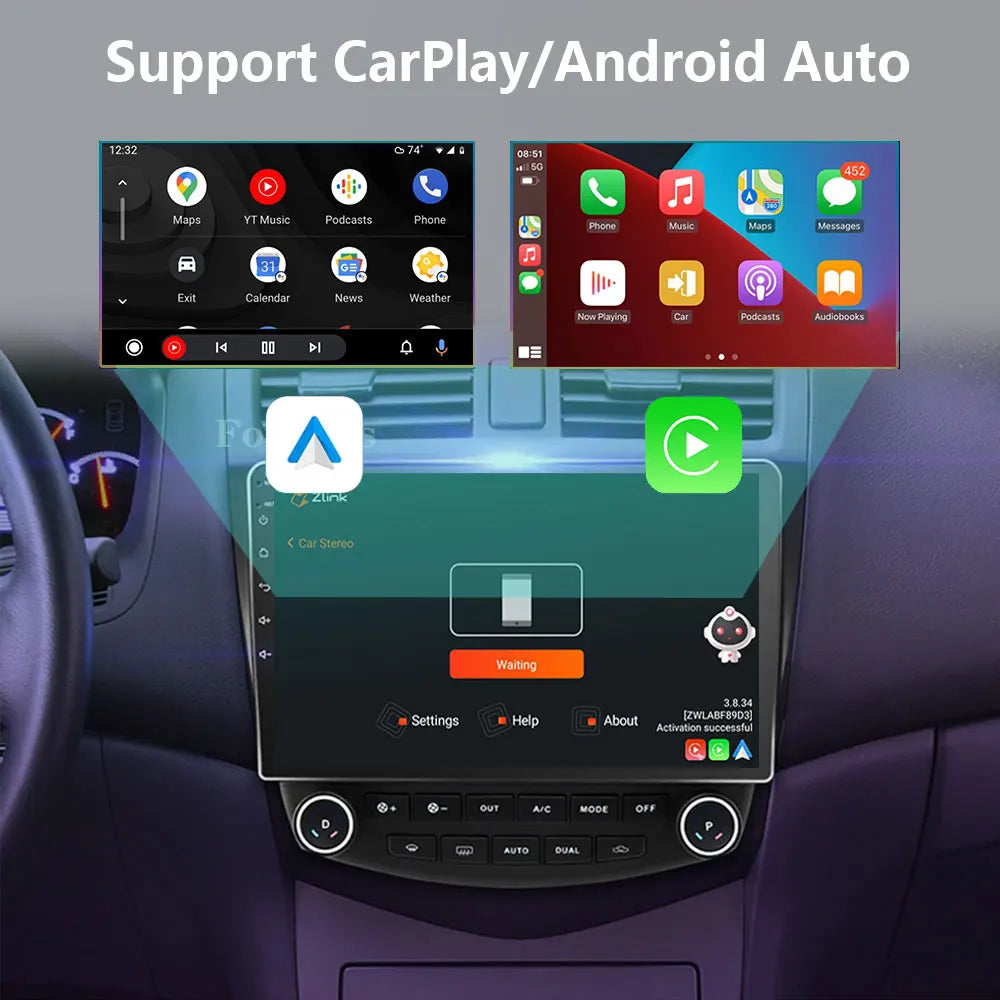 Android 16 Car Radio For Honda ACCORD 7 2003 2004 2005 2006 2007 2008 Multimedia Player Na