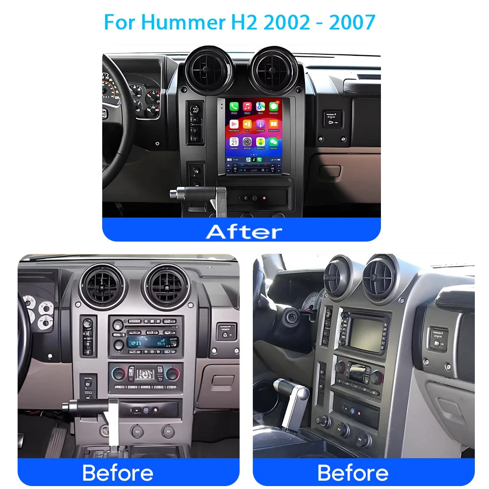 Android 15 9.7 Screen For Hummer H2 2002-2007 Car Android Auto Radio Stereo Carplay GPS Na