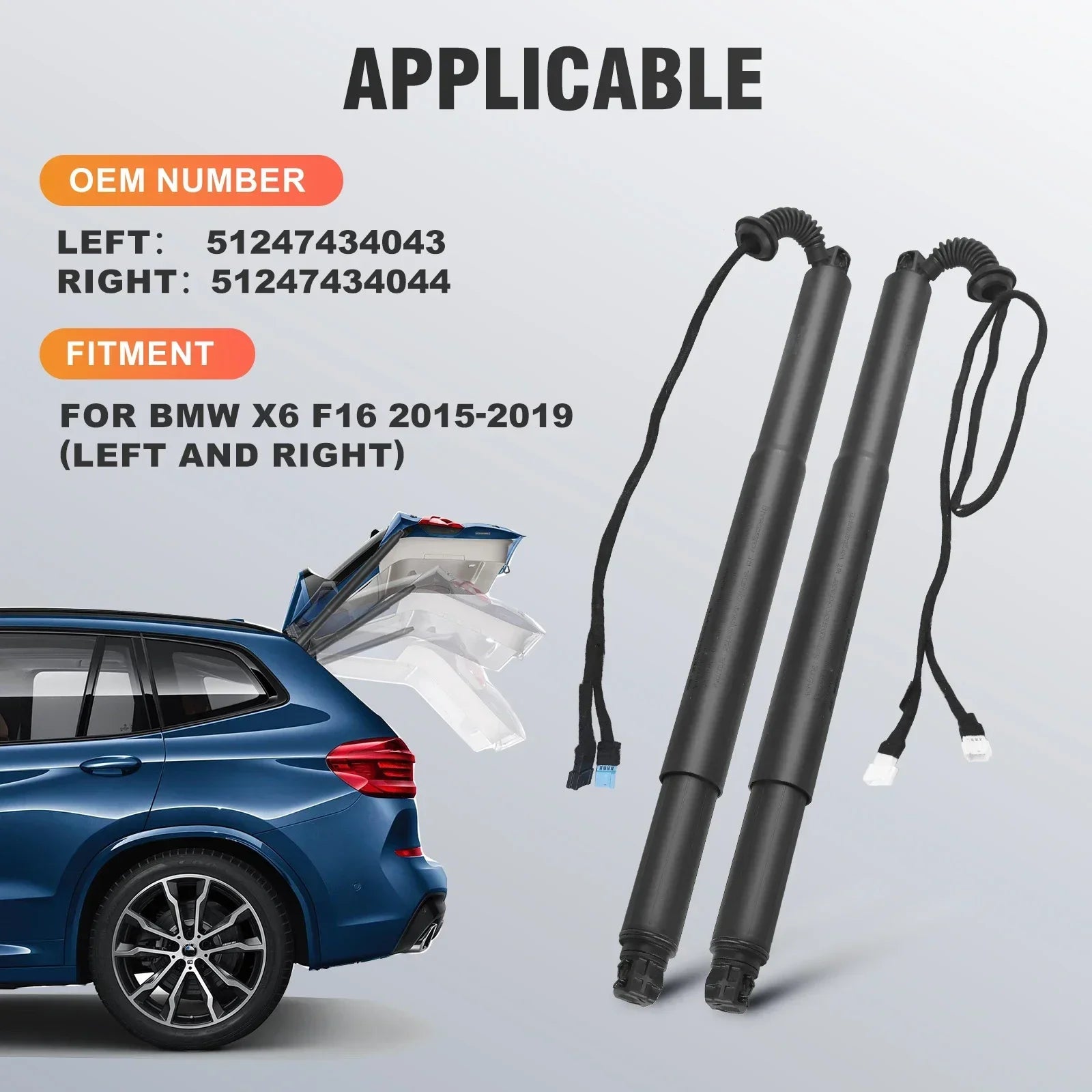 Car Electric Rear LH/RH Tailgate Trunk Lift Support Strut OE 51247434043 51247434044 Liftg | AUTOKITSHOP