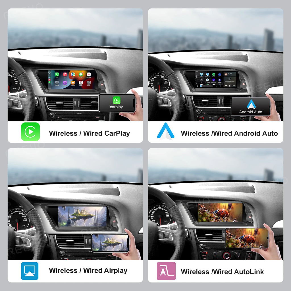 Suitable for Audi A4 A5 8.8 12.3-inch wireless touchscreen CarPlay,Android Auto,Linux syst