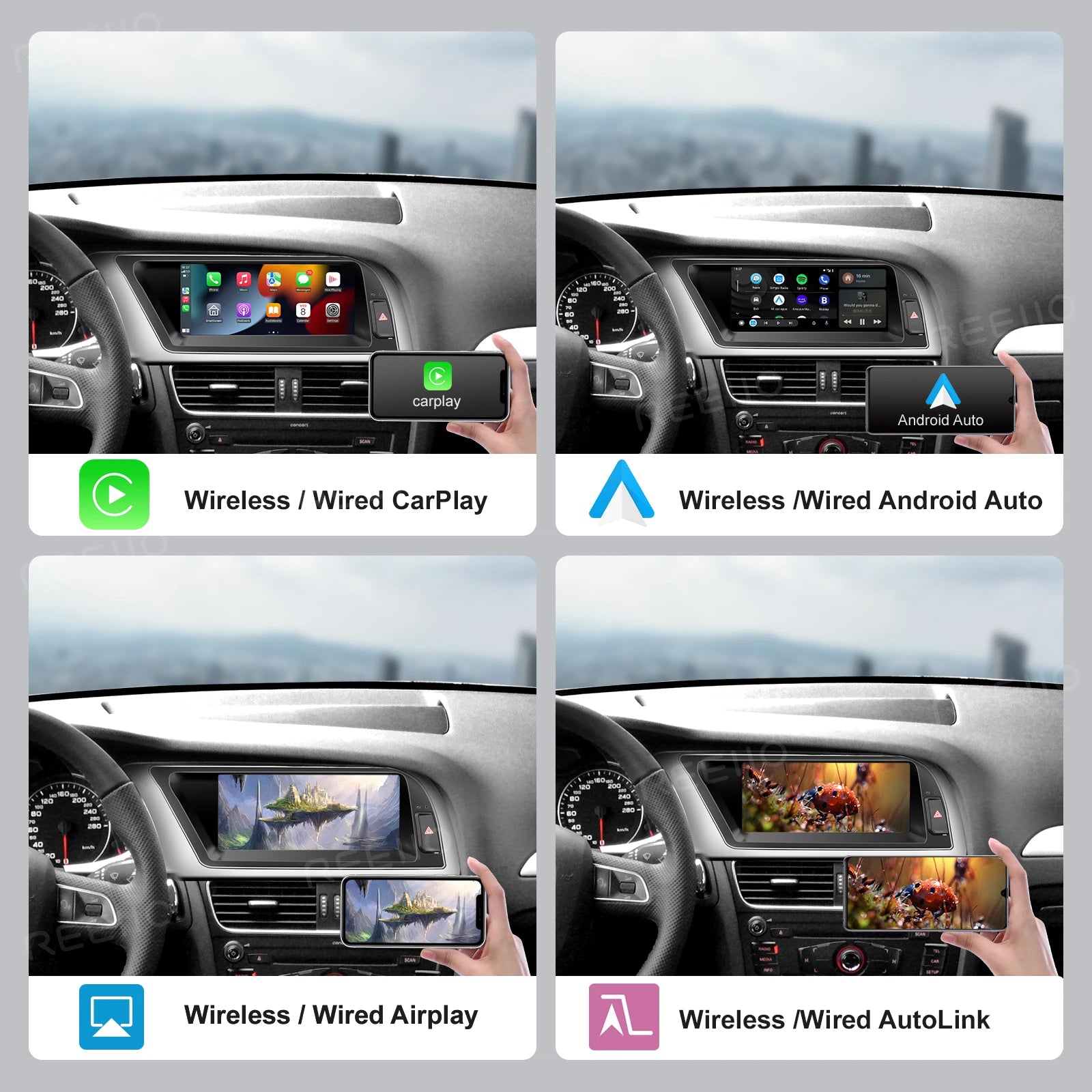 Suitable for Audi A4 A5 8.8 12.3-inch wireless touchscreen CarPlay,Android Auto,Linux syst