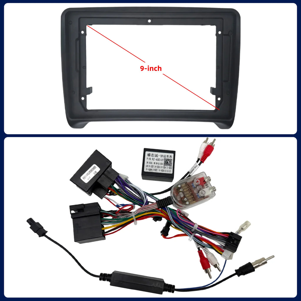 9 Inch Car Radio Dashboard Frame Panel For Audi TT A3 A4 2-DIN Stereo Kit Mounting Bracket