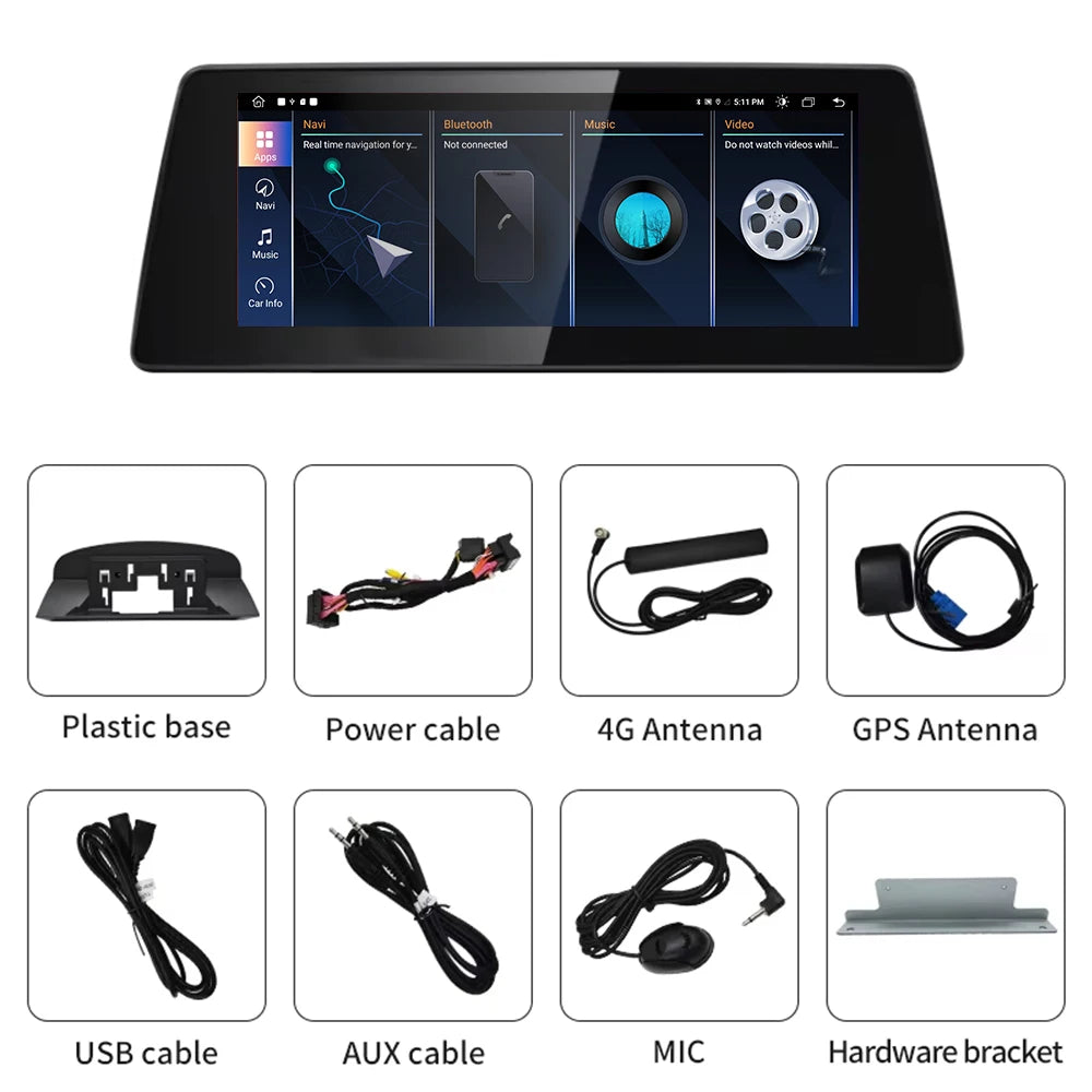 10.25INCH For BMW 3-5 Series E90 E91 E60 E61 Android 14 Wireless Carplay Car Multimedia Ra
