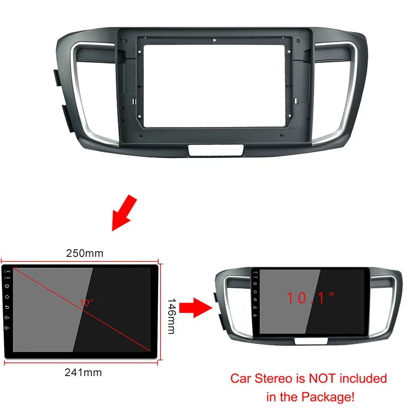 10.1 Inch Car Radio Fascia for HONDA Accord 9th 2.4L 2013-2015 Stereo Panel Dash Mount Ins | AUTOKITSHOP