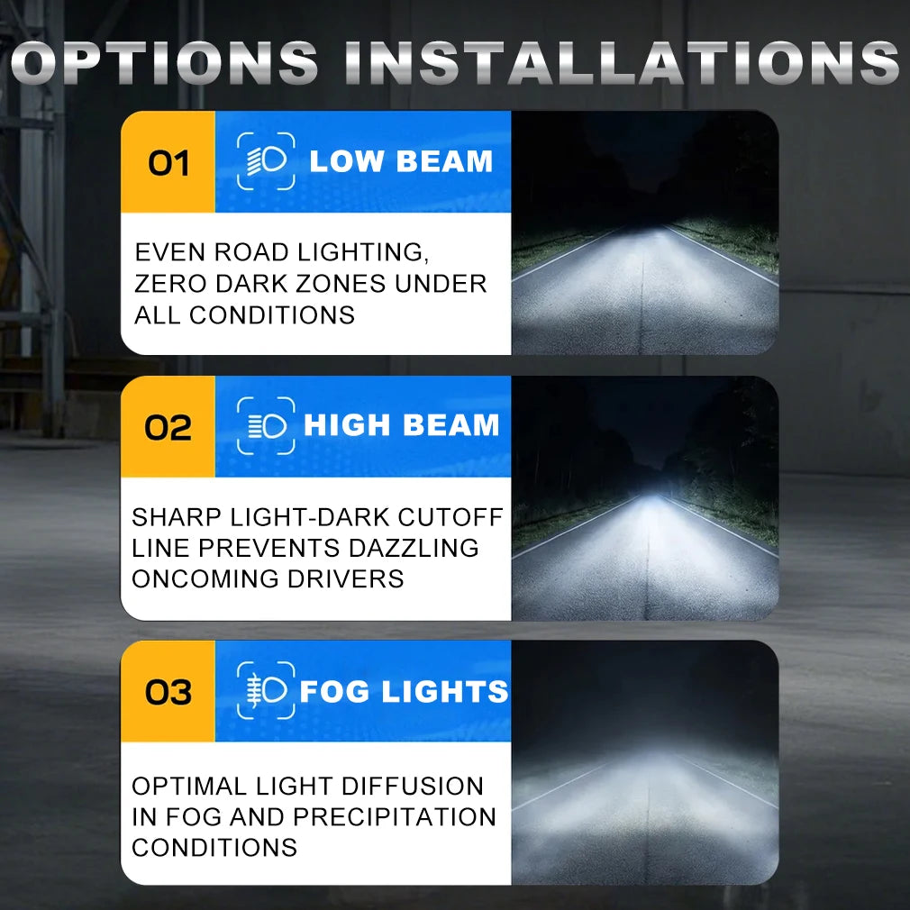 XSTORM H11 LED Fog Headlights Canbus 80w 15000LM H7 H1 H3 9005 Led Lights for Car 6500K Au