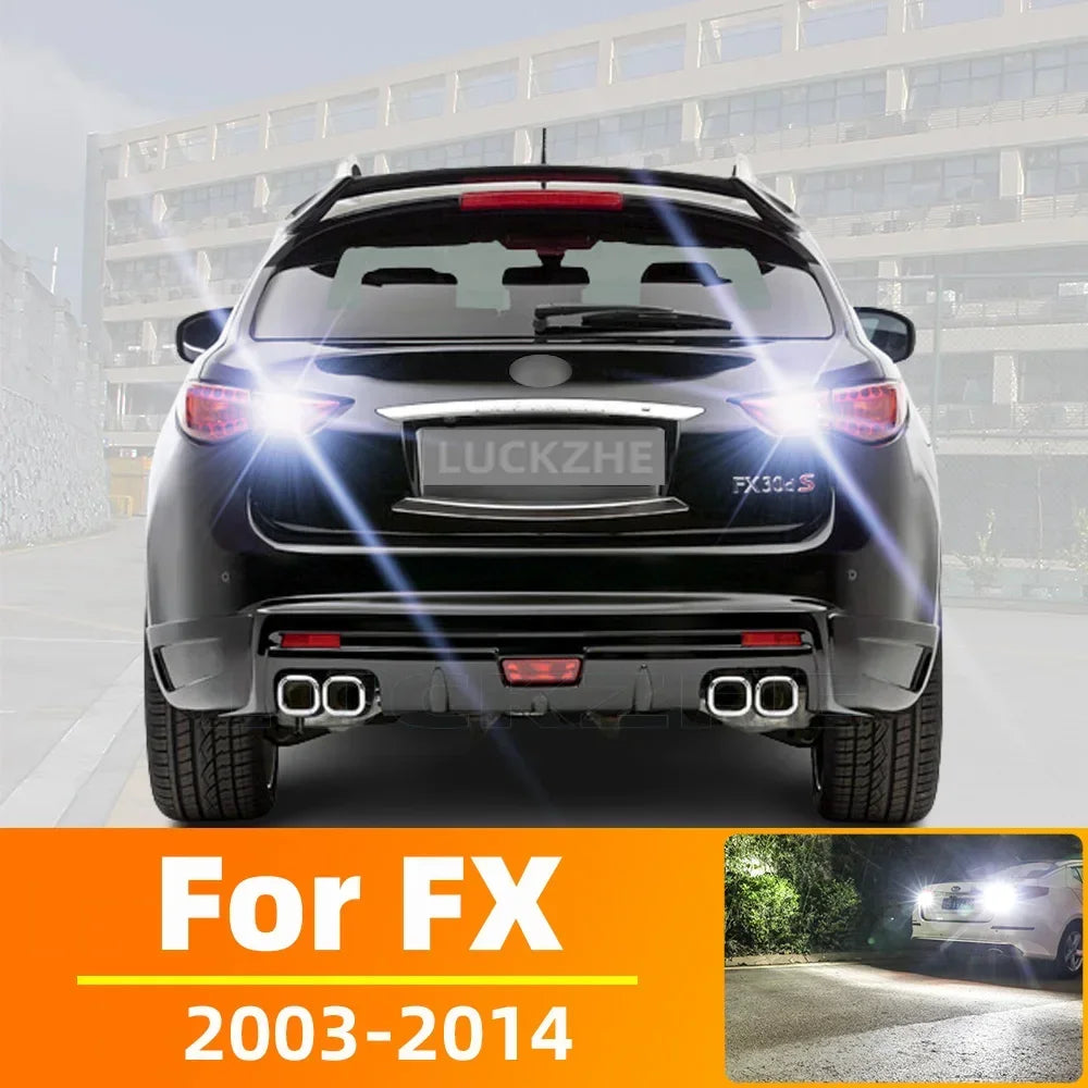 2-Piece LED Interior Light Kit for Infiniti FX35 FX37 FX45 FX50 Accessories 2003-2014 - Canbus Dome Map Door Trunk Bu...
