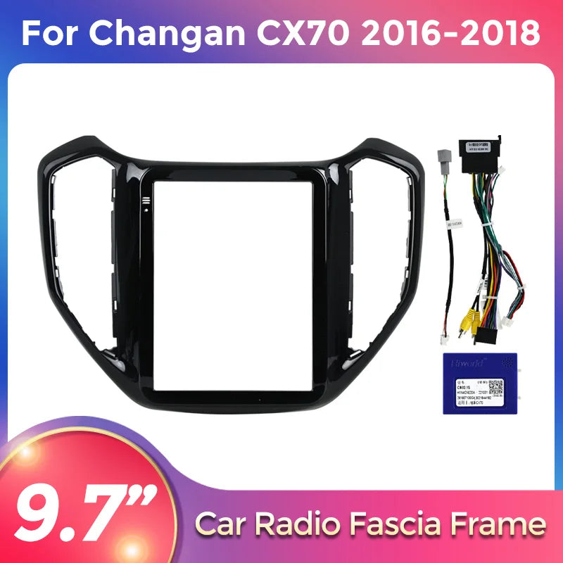 9.7" For Tesla Style Android Car Radio Fascia Adapter For Changan CX70 2016-2018 Headunit