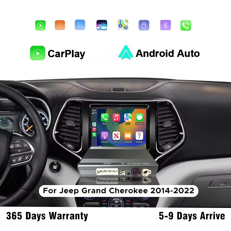 Wireless Carplay Android Auto for Jeep Grand Cherokee Navigation Mirror Link AirPlay OEM S