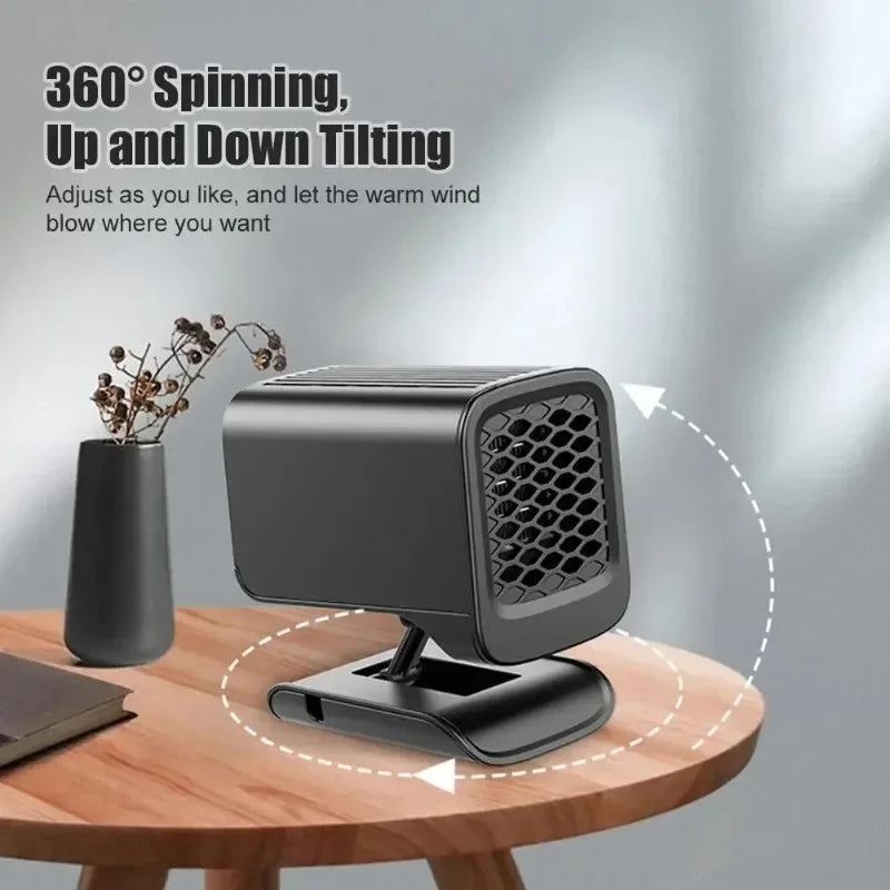 12V 2 in 1 Car Heater Fan Electric Cooling Heating Windshield Defogging Demister Heater Air Puri - Automotive LED Light