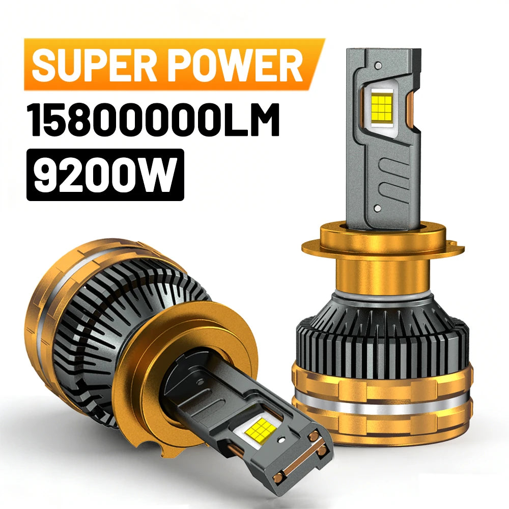 15800000LM H7 H11 H4 CANBUS LED Headlight 9200W Super Bright H8 H9 9005 HB3 9006 HB4 9012