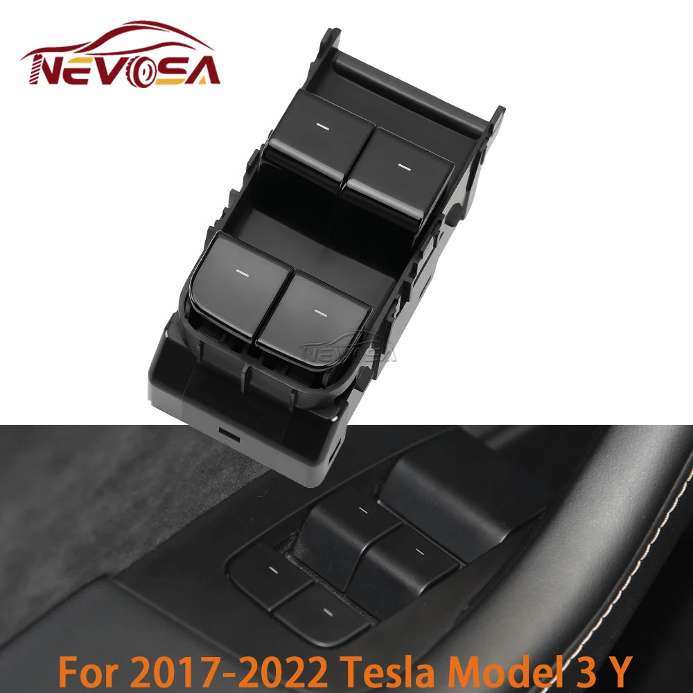 Power Window Control Switch For 2017 2018 2019 2020 2021 2022 Tesla Model 3 Y 1081037-02-G 10820 - Automotive LED Light