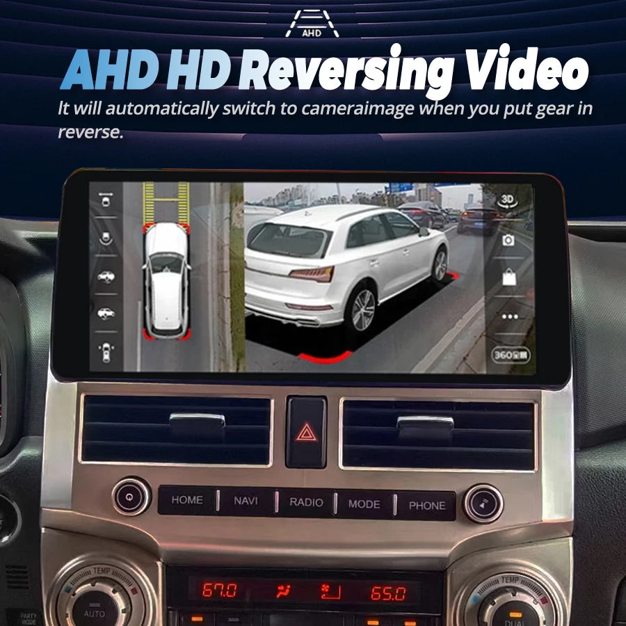 12.3inch Qled Screen For TOYOTA 4Runner 2010 2009-2022 Android Video Player Radio Car Mult